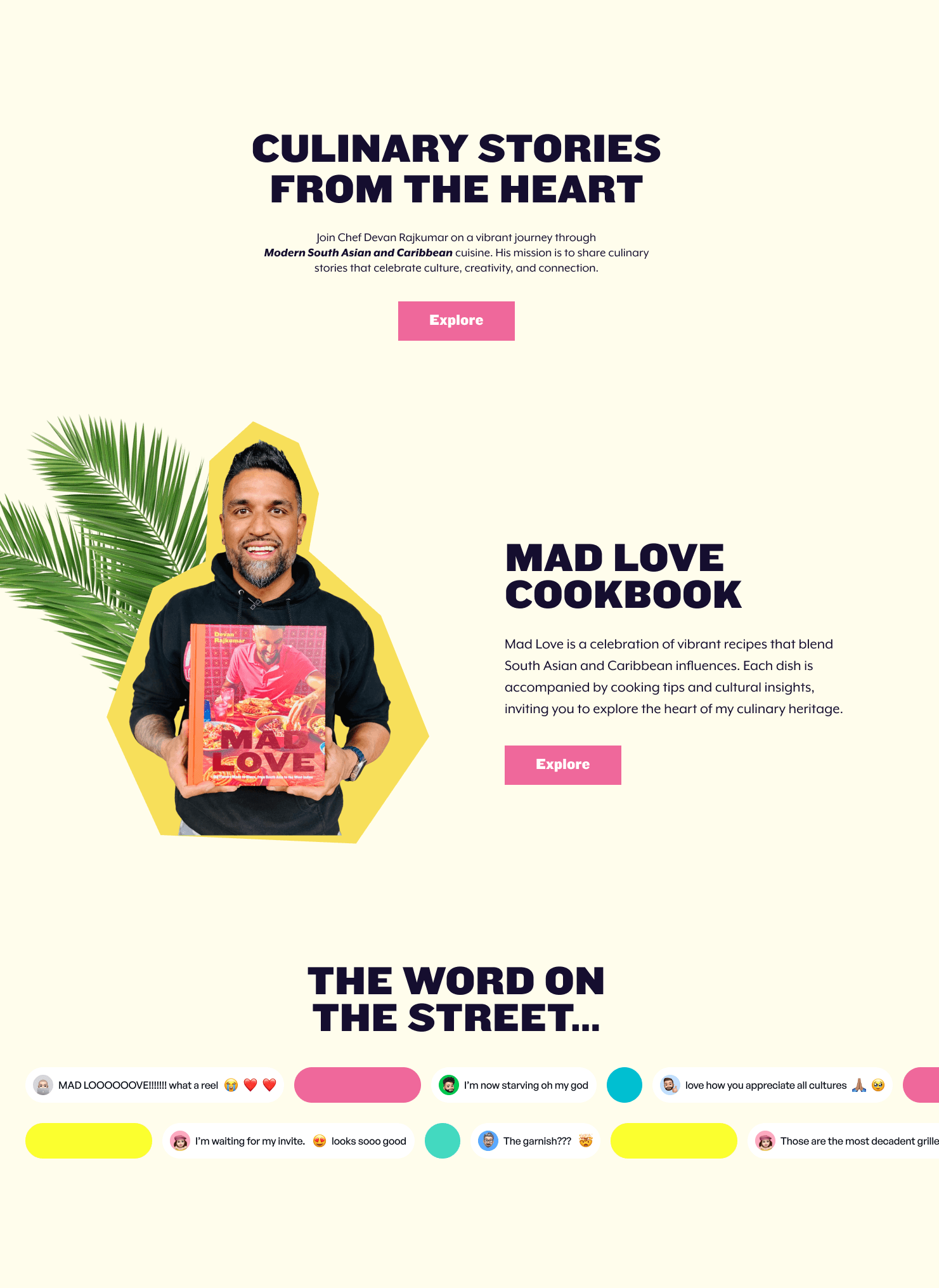 Chef Dev mobile and section layout